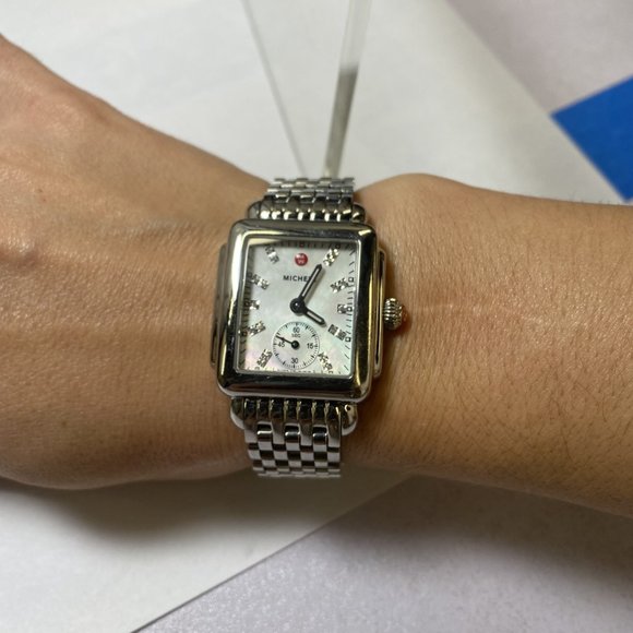 Michele Ladies Mini Deco with Diamond Dial (7635) - Picture 3 of 13